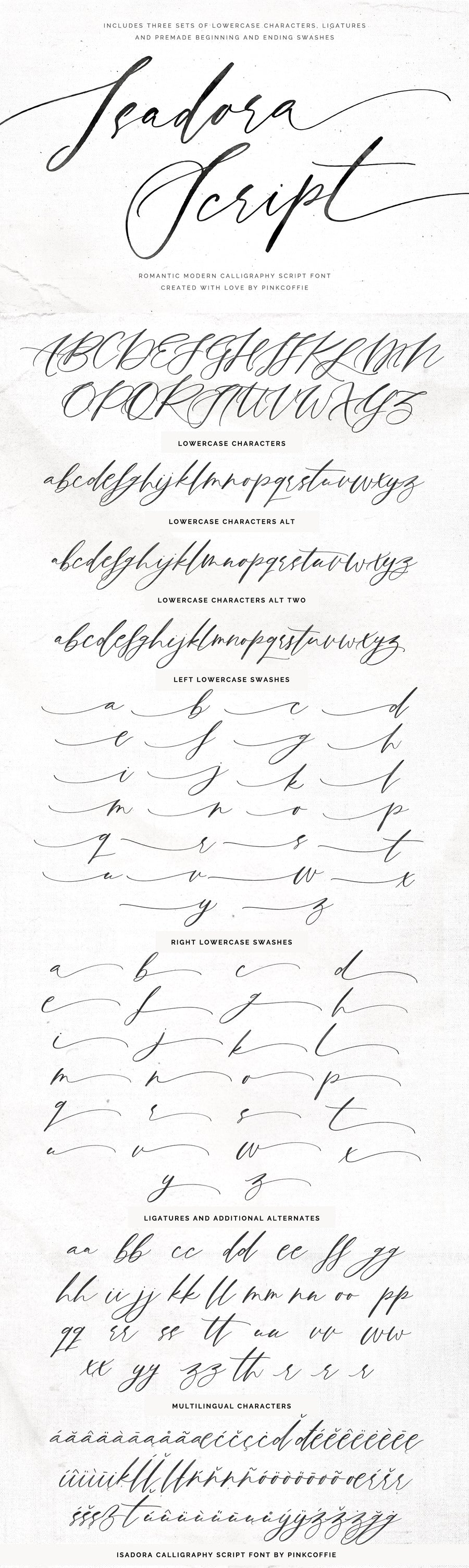 Isadora I Rustic Wedding Script Font