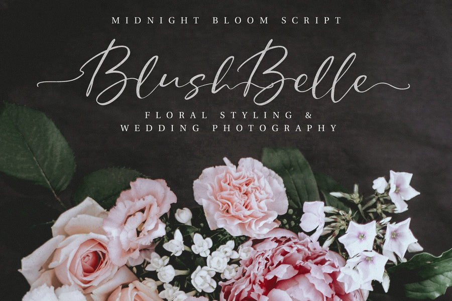 Midnight Bloom Script +18 Premade Logos