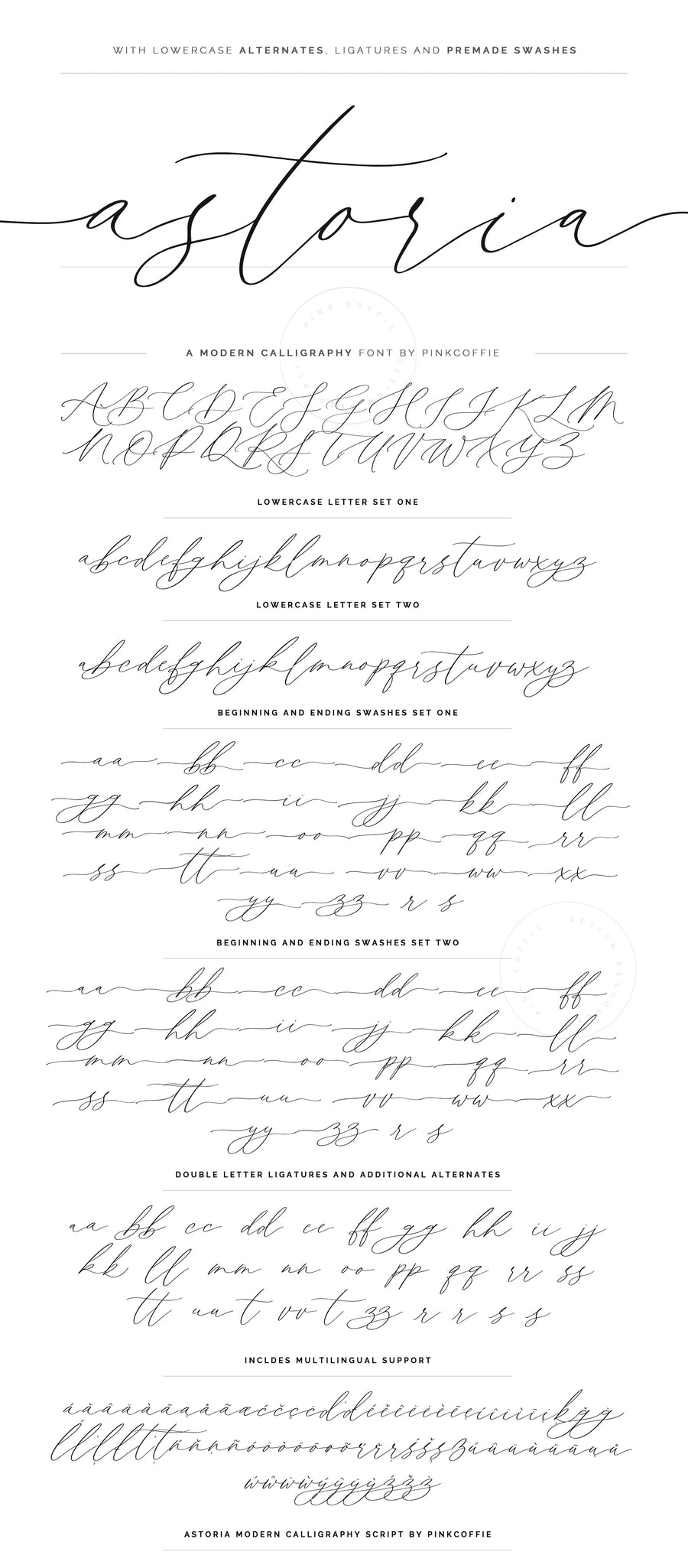 Astoria | Modern Calligraphy Script + 6 Logos