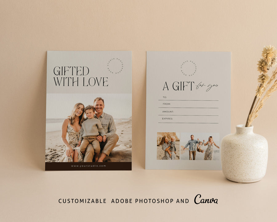 Photography Gift Certificate Card Template - GC119