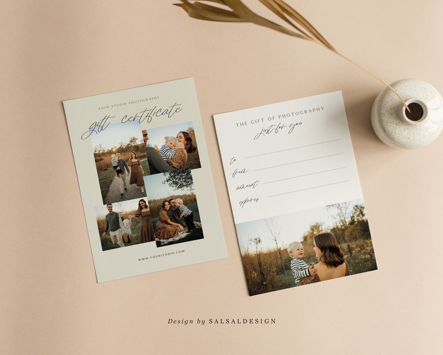 Studio Gift Certificate Card Template - GC081
