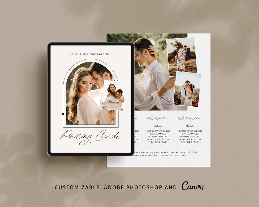Wedding Photography Pricing Guide Template - PG091