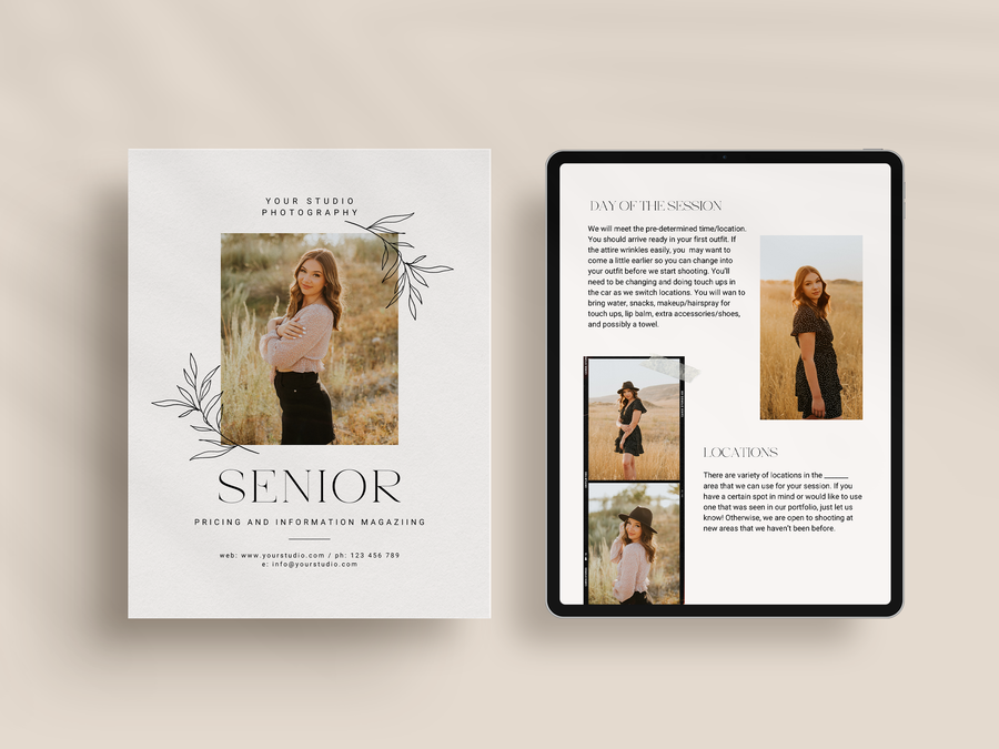 CANVA Senior Photography Style Guide Magazine Template Graduation Pho canva-senior-photography-style-guide-magazine-template-graduation-pho