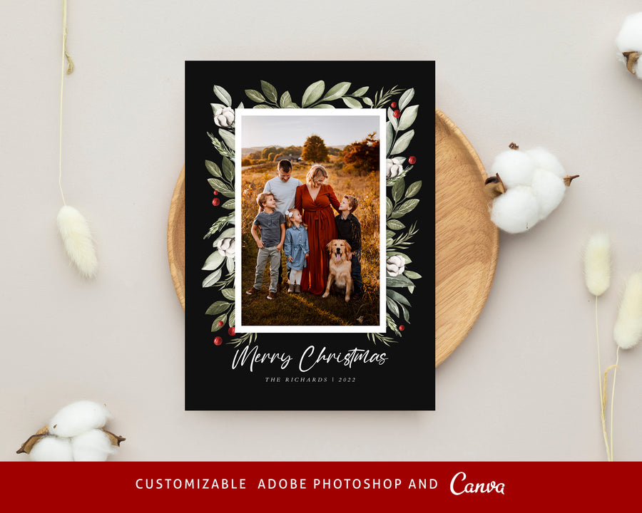 christmas-card-template-photoshop-canva-template-editable-holiday-birdesign for 4x6 Photo Card Template Free Christmas Card Template, Photoshop & Canva Template, Editable Holiday – Birdesign for 4x6 Photo Card Template Free