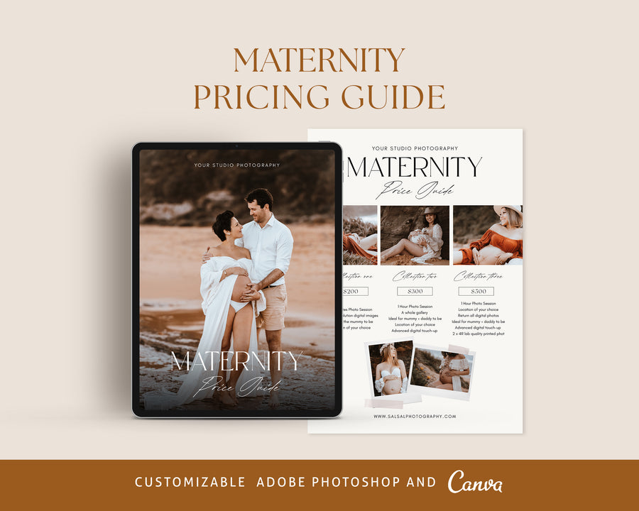 Maternity Photography Pricing Guide Template - PG093