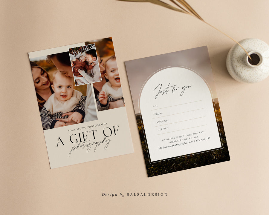 Studio Gift Certificate Card Template - GC084