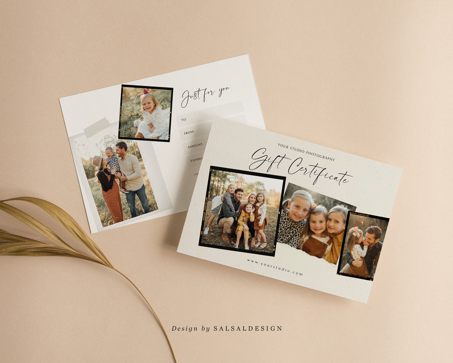 Studio Gift Certificate Card Template - GC068
