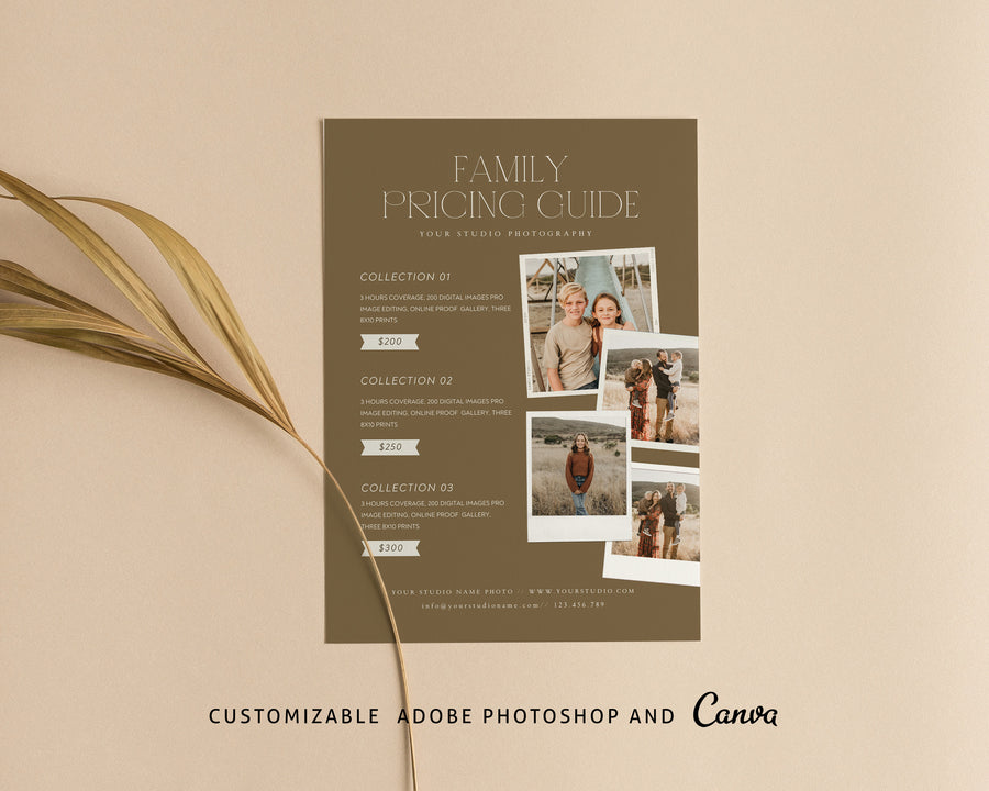 Family Photography Pricing Guide Template - PG110
