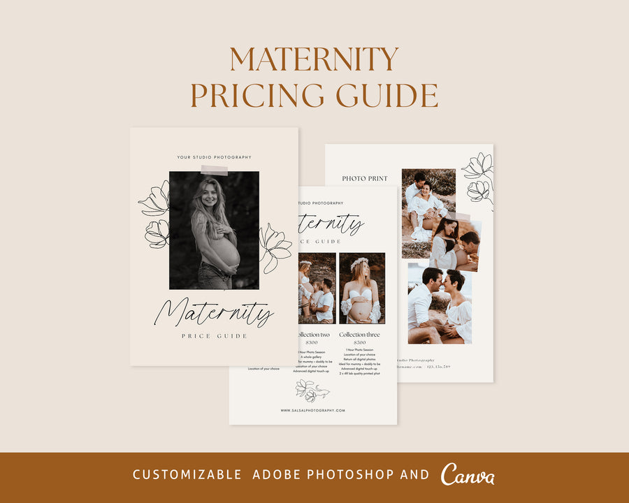 Maternity Photography Pricing Guide Template - PG094
