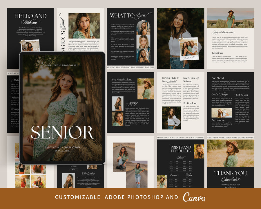 Graduation Photography Welcome Guide Template - MG081