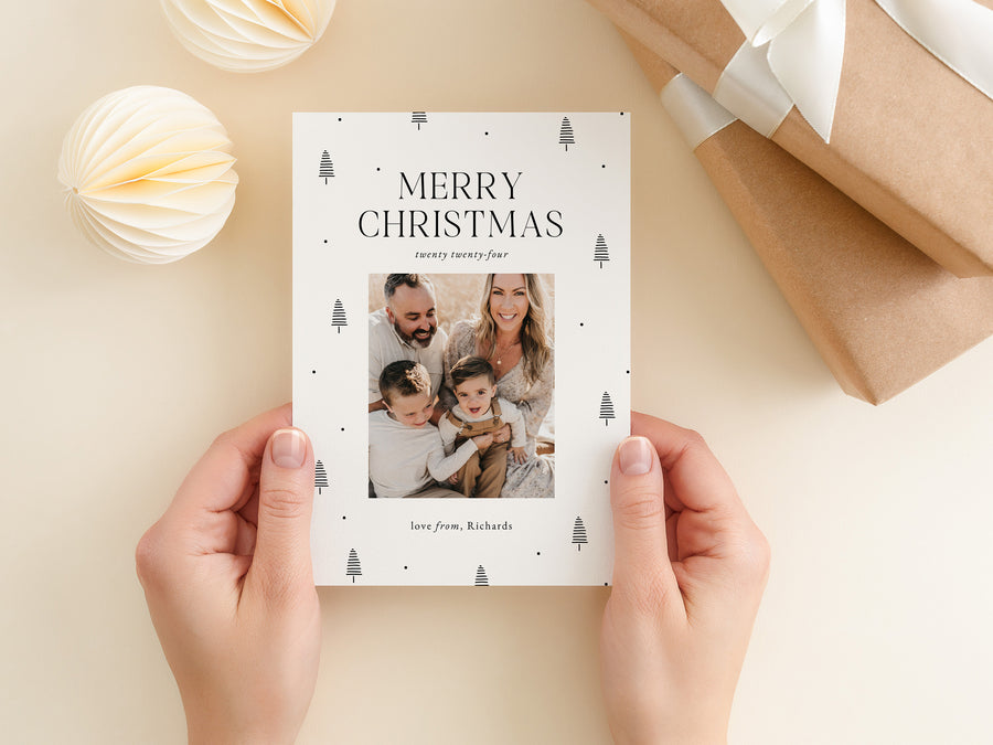 Christmas Greeting Family Photo Card Template - CD523