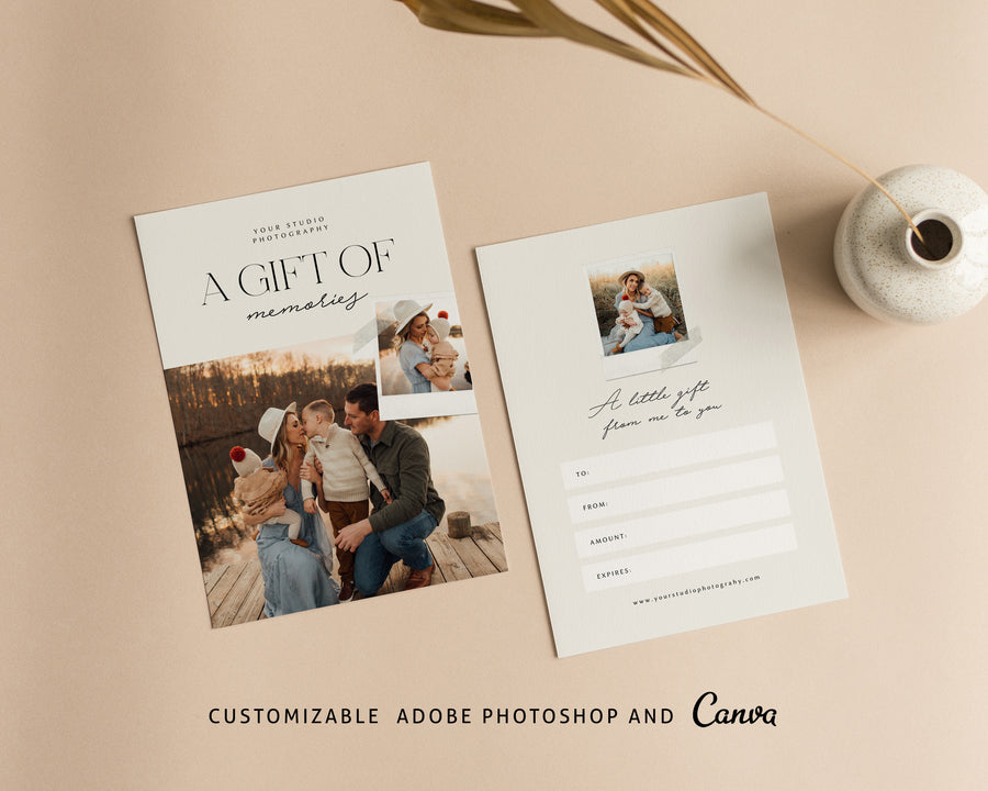 Photography Gift Certificate Card Template - GC105