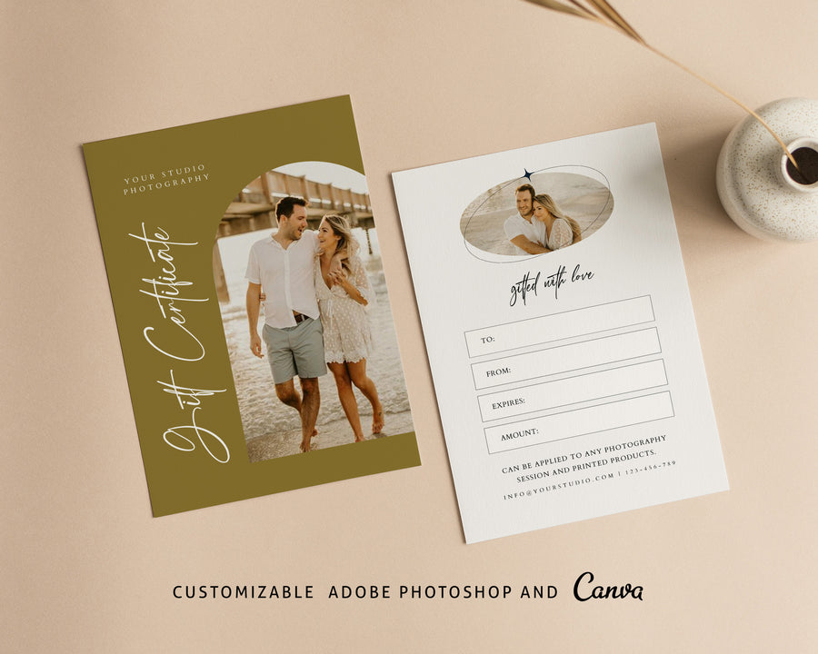 Photography Gift Certificate Card Template - GC115