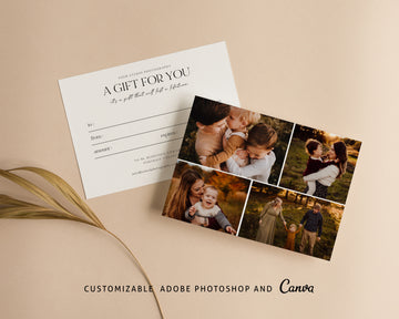 Photography Gift Certificate Card Template - GC100