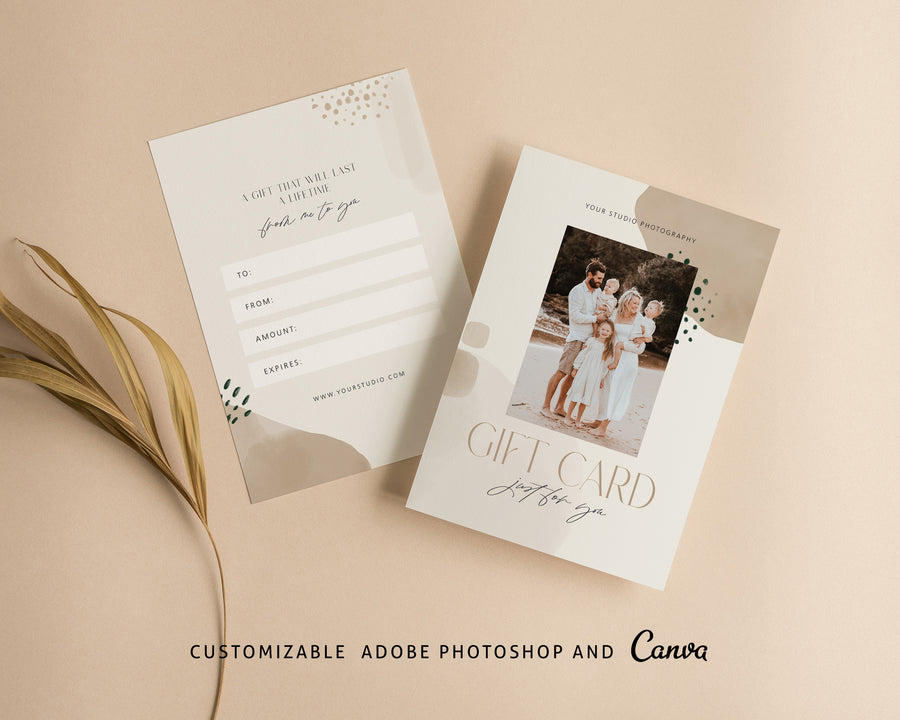 Photography Gift Certificate Card Template - GC106