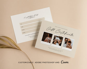 Photography Gift Certificate Card Template - GC102