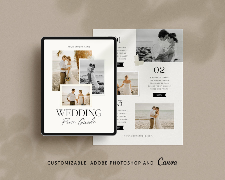 Wedding Photography Pricing Guide Template - PG101