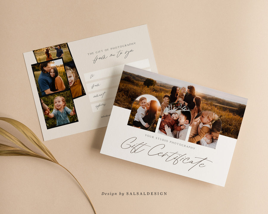 Studio Gift Certificate Card Template - GC086