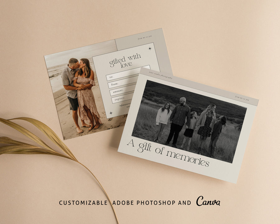Photography Gift Certificate Card Template - GC120