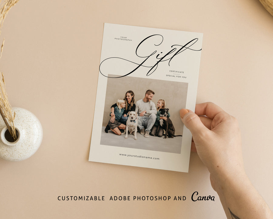 Photography Gift Certificate Card Template - GC122