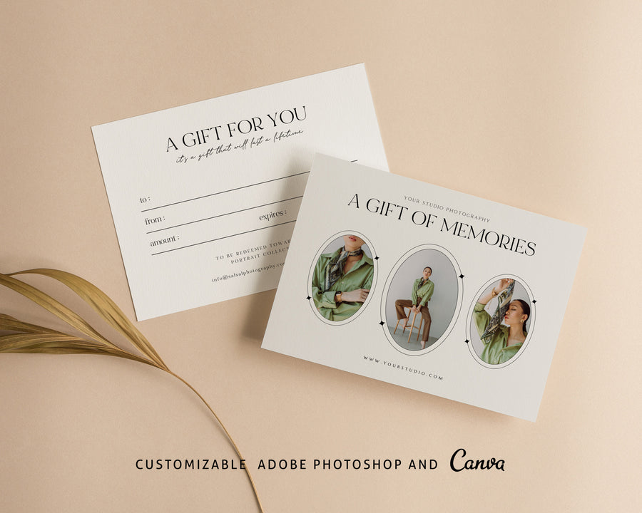 Photography Gift Certificate Card Template - GC099