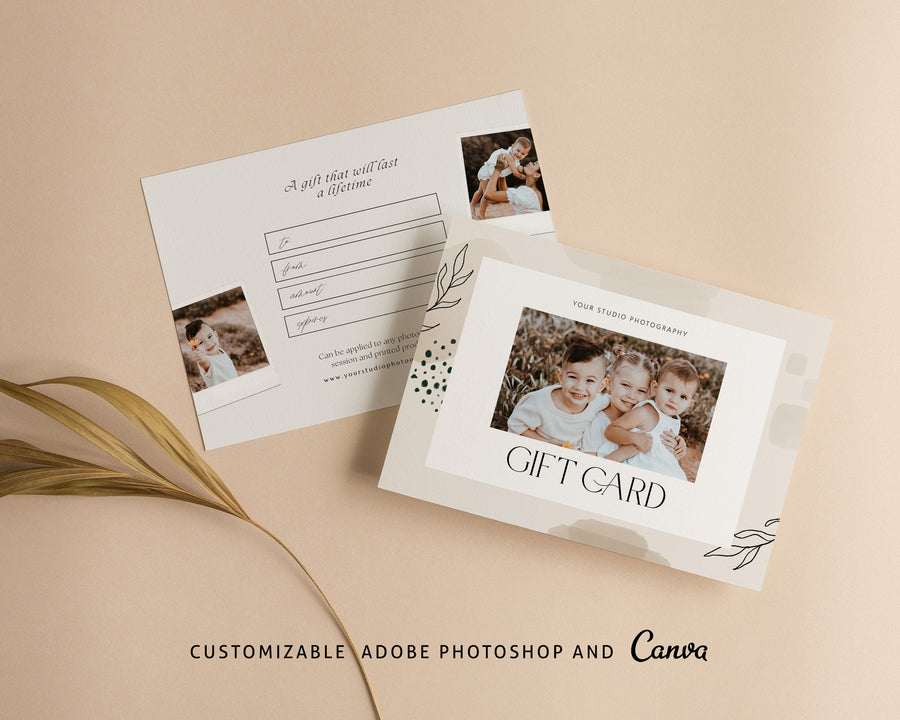 Photography Gift Certificate Card Template - GC107