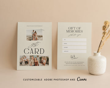 Photography Gift Certificate Card Template - GC114