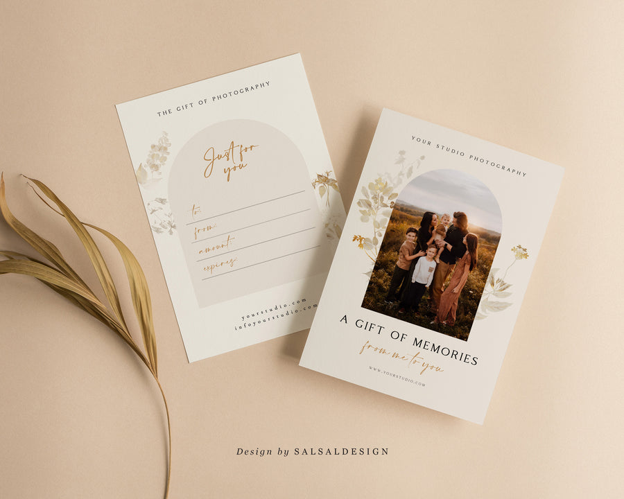 Studio Gift Certificate Card Template - GC073