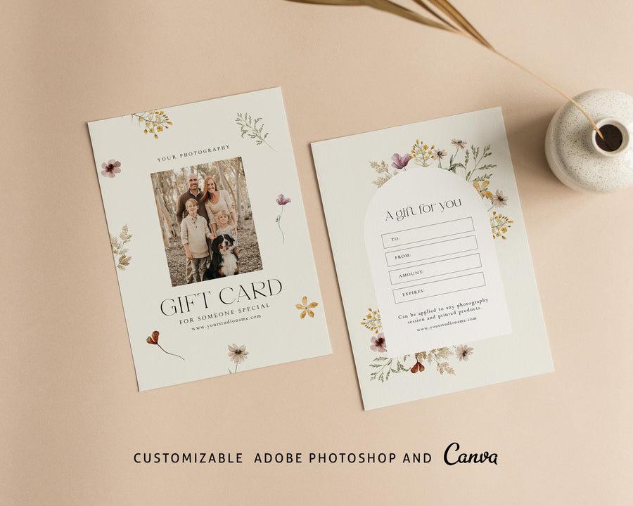 Photography Gift Certificate Card Template - GC111