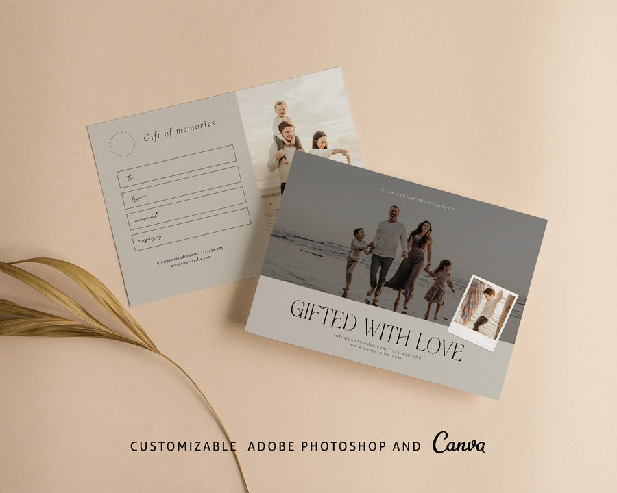 Photography Gift Certificate Card Template - GC121