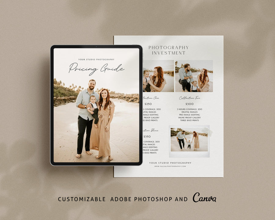 Family Photography Pricing Guide Template - PG107