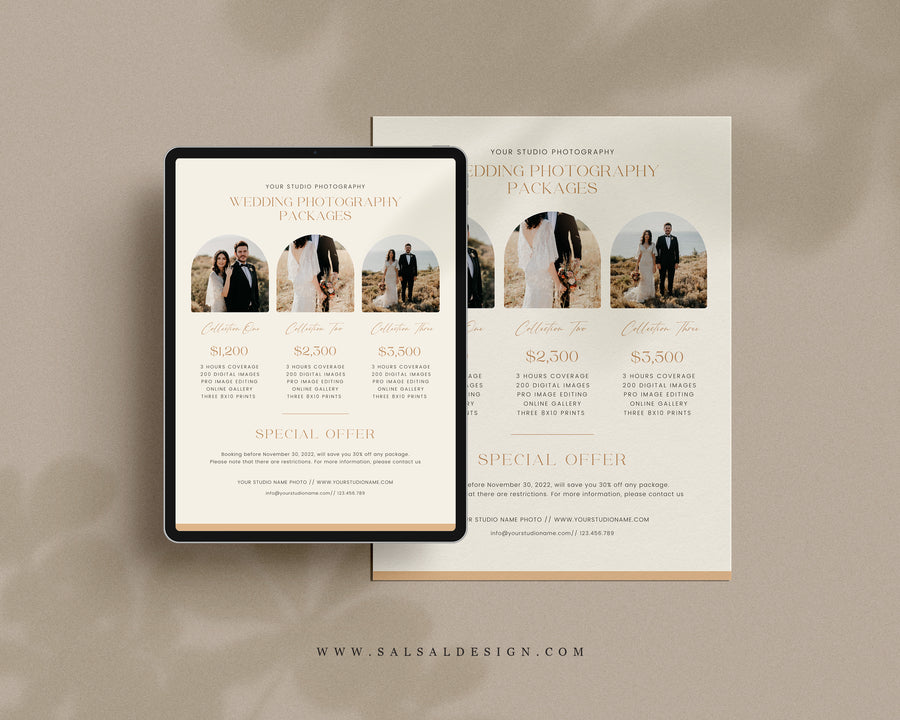 Wedding Photography Pricing Guide Template - PG095