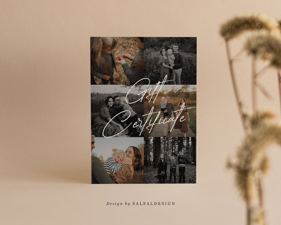 Studio Gift Certificate Card Template - GC082
