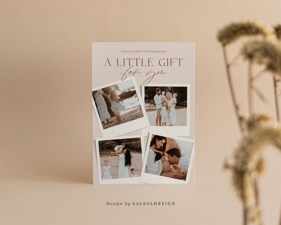 Studio Gift Certificate Card Template - GC088