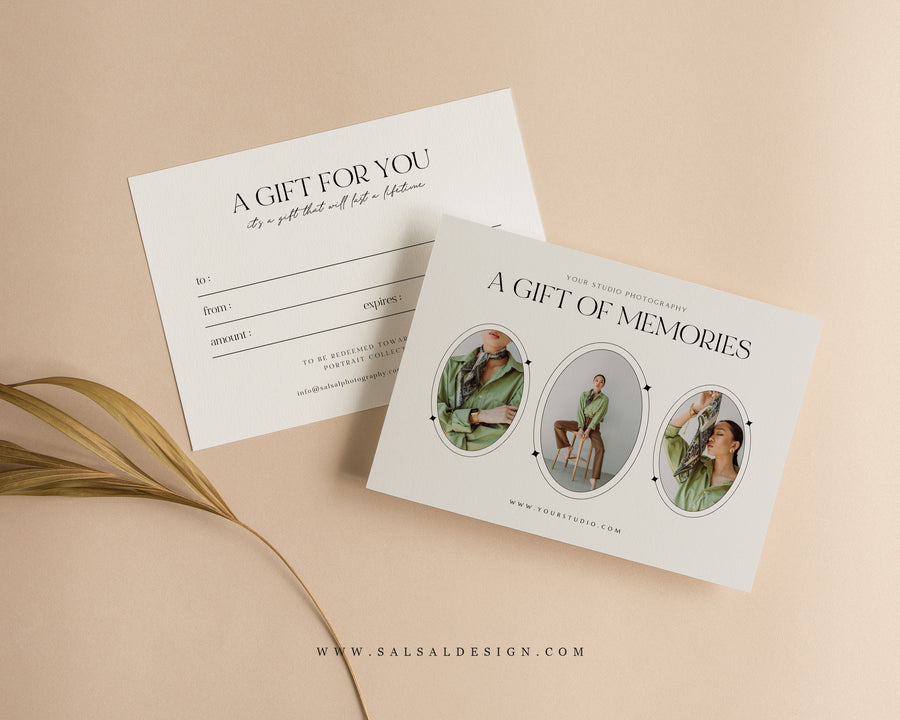 Photography Gift Certificate Card Template - GC099
