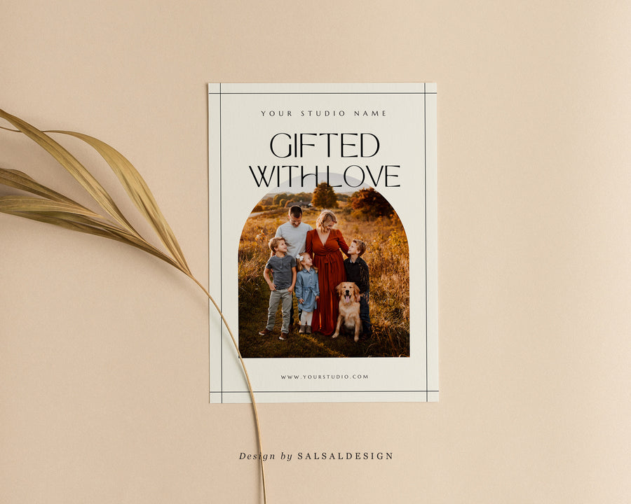 Studio Gift Certificate Card Template - GC074