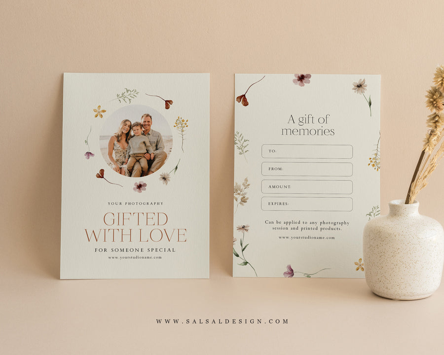 Photography Gift Certificate Card Template - GC112