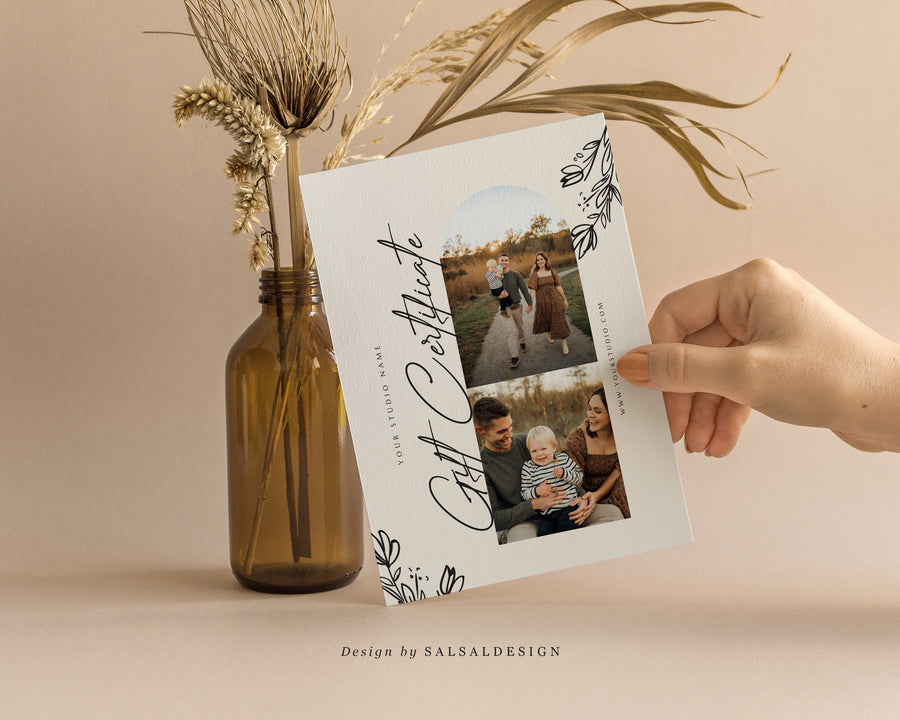 Studio Gift Certificate Card Template - GC075