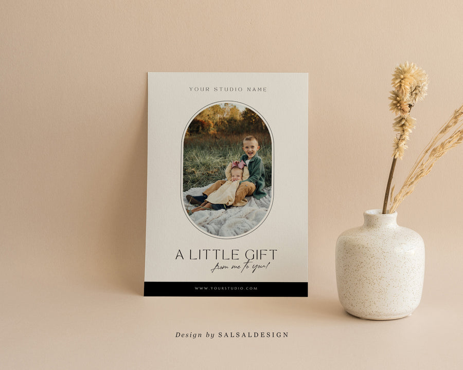 Studio Gift Certificate Card Template - GC076