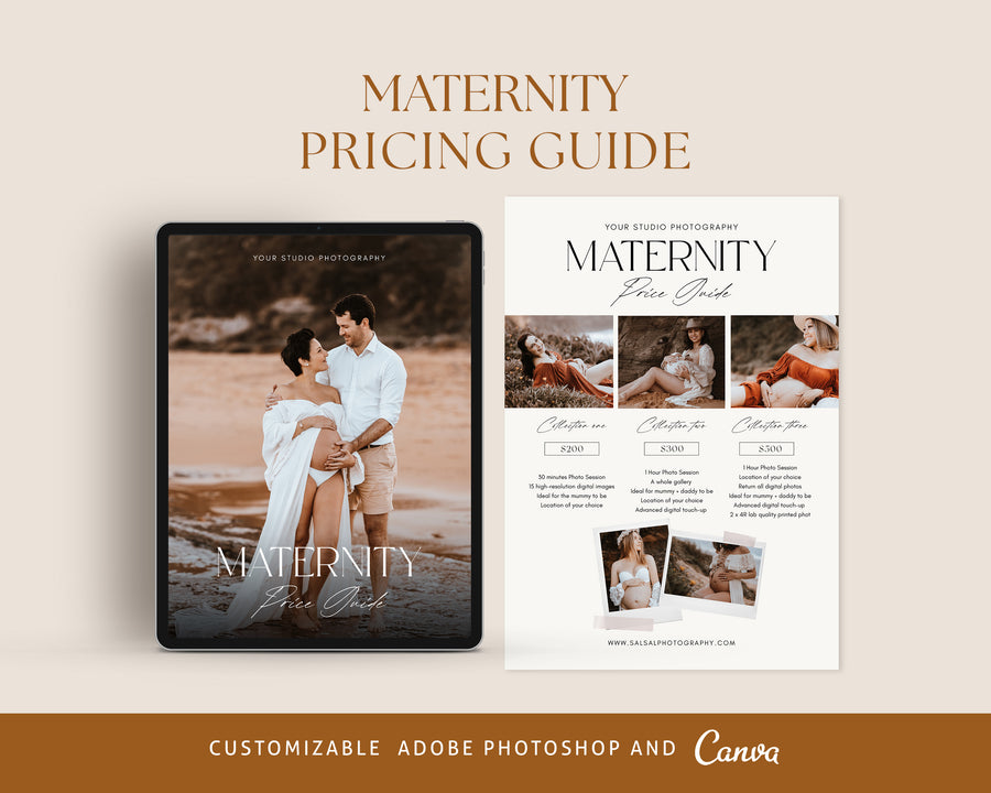 Maternity Photography Pricing Guide Template - PG093