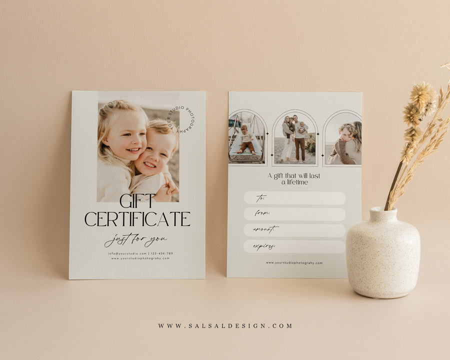 Photography Gift Certificate Card Template - GC109