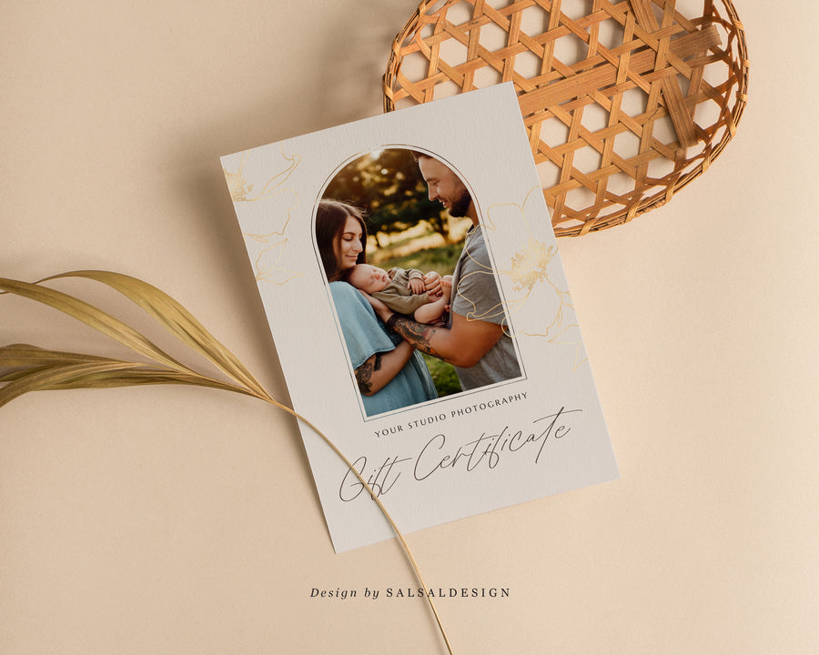 Studio Gift Certificate Card Template - GC085