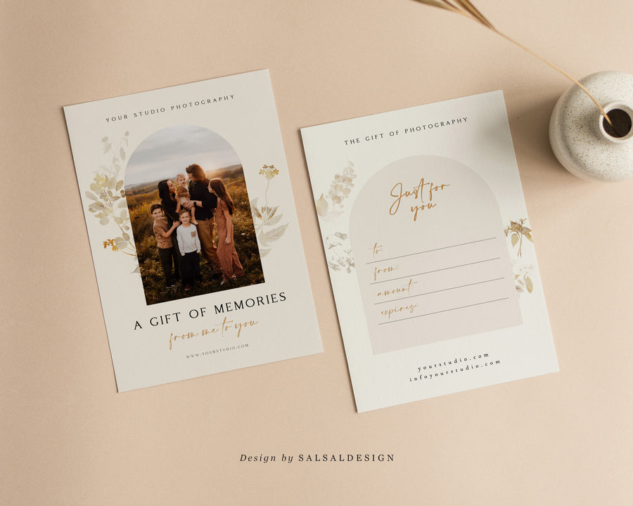 Studio Gift Certificate Card Template - GC073