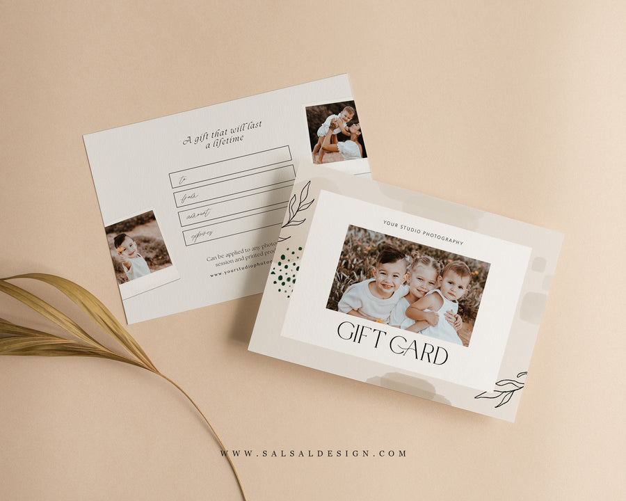 Photography Gift Certificate Card Template - GC107