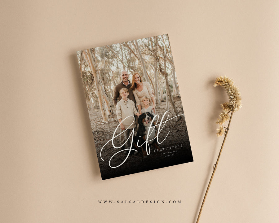 Photography Gift Certificate Card Template - GC123