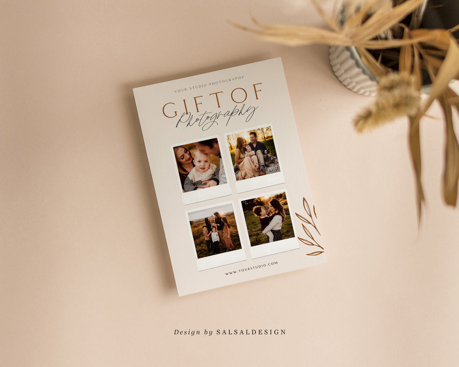 Studio Gift Certificate Card Template - GC080