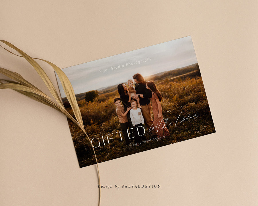 Studio Gift Certificate Card Template - GC078