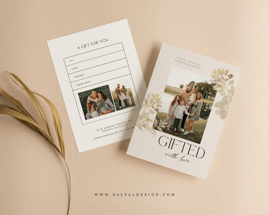 Studio Gift Certificate Card Template - GC097