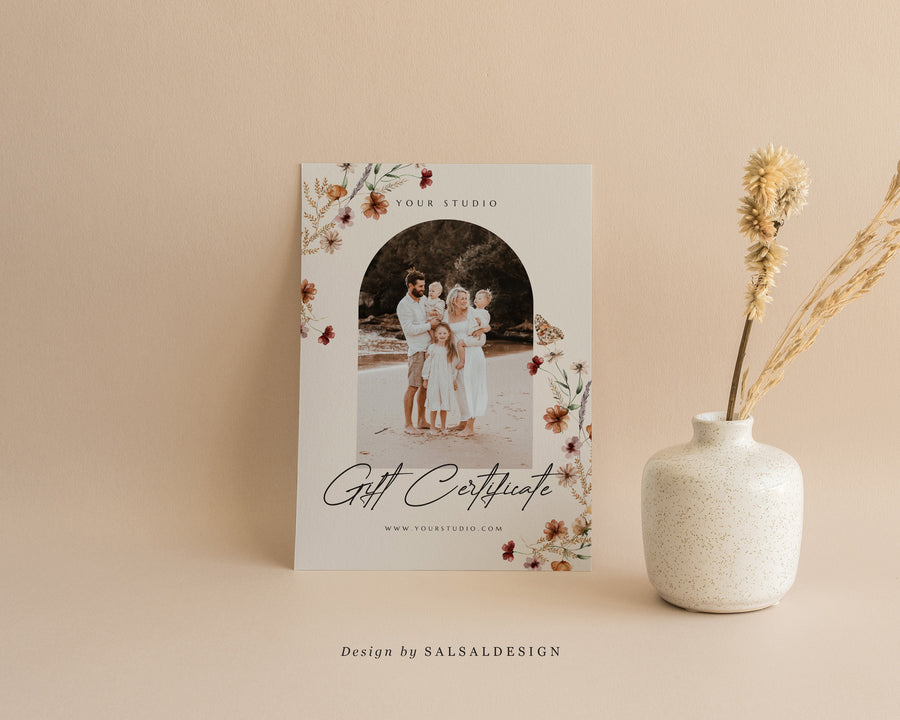 Studio Gift Certificate Card Template - GC087