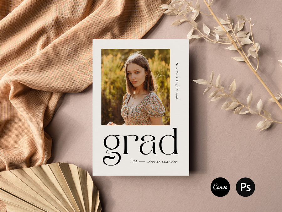 Graduation Bundle - Announcement, Invitation, Thank You Card & IG Story Templates - G445